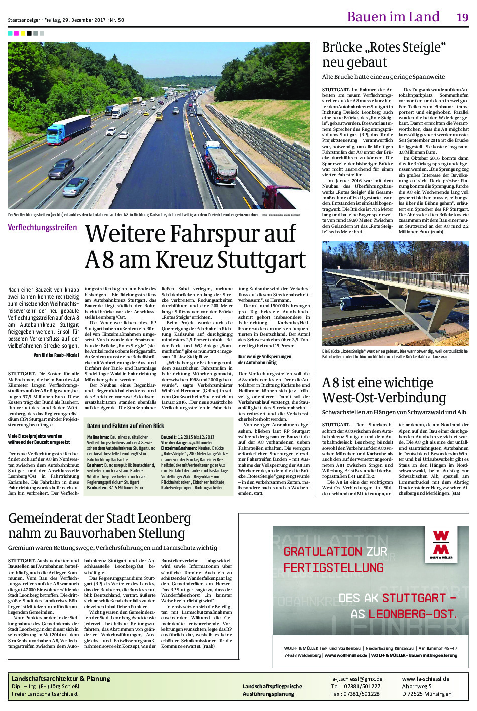 Weitere Fahrspur auf A8 am Kreuz Stuttgart